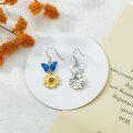 wholesale 925 Sterling Silver Butterfly Sunflower Drop Earrings for Women and Teenage Girl Gift Ideas-0-2