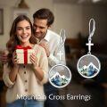 wholesale 925 Sterling Silver Mountain Dangle Earrings-0-7