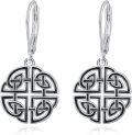 wholesale 925 Sterling Silver Celtic Knot Leverback Drop Earrings for Women - Minimalist  Ideas-0-0