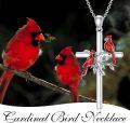 wholesale 925 Sterling Silver Cardinal Bird Cross Pendant Necklace for Women Girls Christian-0-5