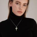 wholesale 925 Sterling Silver Heart and Cross Pendant Necklace for Women-0-3