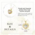wholesale 14K Gold Heart-Shaped Moissanite Pendant Necklace - Elegant Jewelry for Her-0-4