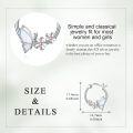 wholesale 925 Sterling Silver Butterfly Flower Hoop Earrings with Opal and Rose Gold Accents-0-4