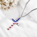 wholesale 925 Sterling Silver Cross Pendant With Blue Opal And Philippians Inscription-0-54