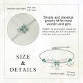 wholesale 925 Sterling Silver Shamrock & Butterfly Charm Bracelet for Women Girls Irish Lucky Clover Green Crystal  4 Adjustable Chain Length-0-2