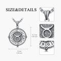 wholesale Sterling Silver Stone Zodiac Necklace 12 Constellation Horoscope Pendant-0-26