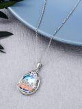 wholesale 925 Sterling Silver Blue Moonstone Family Tree Pendant Necklaces for Women Girls Mothers Day Gift-0-4