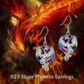 wholesale 925 Sterling Silver Peacock Dangle Drop Earrings w/Multicolor Crystal Stones for Women Girls Mom Daughter Gift-0-5