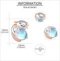 wholesale 925 Sterling Silver Moonstone Axolotl Stud Earrings-0-2