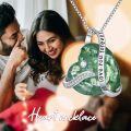 wholesale TOUPOP Heart Pendant Necklace Forever Love Sterling Silver Crystal Birthstone Necklaces Anniversary Jewelry Birthday Gifts For Women -0-2