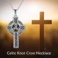 wholesale 925 Sterling Silver Celtic Cross Triskele Pendant Necklace - Hypoallergenic Faith Hope Love Gift for Women-0-5
