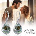 TOUPOP Sterling Silver Celtic Filigree Teardrop Leverback Earrings-0-5