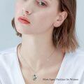 wholesale 925 Sterling Silver Mom Moss Agate Pendant Necklace Two Tone Rose Gold-0-19