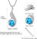 wholesale Sterling Silver Gemstone Birthstone Infinity Pendant Necklace-0-5