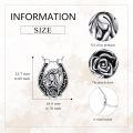 wholesale 925 Sterling Silver Horse & Rose Horseshoe Pendant Necklace Lucky Charm s for Her-0-3