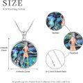 wholesale 925 Sterling Silver Baseball Pendant Necklace with Abalone Shell and Sport Theme Gift for Women Girls-0-5