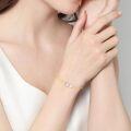 wholesale 14K Gold Tri-Color Circles Link Chain Bracelet - Infinite Love  for Her-0-1