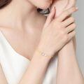 wholesale 14k Gold Three Tone Interlocking Circles Chain Bracelet For Women-0-1