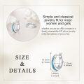 wholesale 925 Sterling Silver Turquoise Inlay Round Huggie Hoop Earrings for Women-0-2
