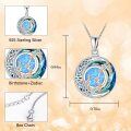 wholesale 925 Sterling Silver Blue Opal Star Constellation Pendant Necklace for Women Astrology s-0-3