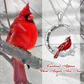 wholesale 925 Sterling Silver Red Cardinal Moon & Star Memorial Sympathy Gift for Women Mom Wife-0-1