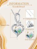 wholesale 925 Sterling Silver & Abalone Shell Mustard Seed Heart Pendant Necklace with AAA Cubic Zirconia, Inspirational Christian Faith Jewelry Gift-0-5