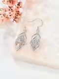 TOUPOP Sterling Silver Tree Of Life Dangle Drop Earrings-0-2