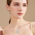 TOUPOP Sterling Silver Birthstone Heart Cross Necklace-0-1