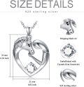 wholesale 925 Sterling Silver Birthstone Crystal Horse Heart Necklace Women s Jewelry Gift-0-15