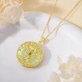 wholesale 14K Gold Sterling Silver Jade Tree of Life Necklace for Women-0-42