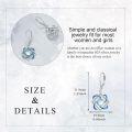 wholesale 925 Sterling Silver Blue Moonstone Celtic Knot Filigree Dangle Leverback Earrings-0-2