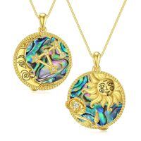 TOUPOP Sterling Silver Moon Star Necklace Sagittarius Zodiac Sign Pendant-undefined