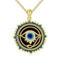 wholesale 925 Sterling Silver Evil Eye Pendant Necklace-0-0