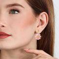 wholesale  Nickel-Free Hypoallergenic Daisy Dangle Earrings with Crystal, 12mm, 3g-0-3