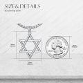 wholesale 925 Sterling Silver Star of David Pendant Necklace  for Men & Women-0-4