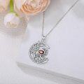 wholesale 925 Sterling Silver Tree of Life Bird Garnet Necklace for Women-0-2