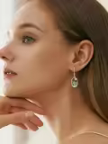 TOUPOP Sterling Silver Green Cactus Dangle Drop Earrings For Women-0-3