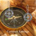 wholesale 925 Sterling Silver Celtic Knot Compass Dangle Drop Earrings Jewelry-0-4