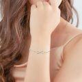 wholesale 925 Sterling Silver Heart & Infinity Charm Bracelet - Adjustable Gift for Her-0-1