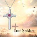wholesale 925 Sterling Silver & Austrian Crystal Cross Urn Necklace - 1.1 Inch Pendant, 18+2 Inch Chain, Forever Memory Gift for Lost Loved Ones-0-3