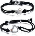 wholesale 925 Sterling Silver Mother & Daughter Matching Heart Charm Bracelets Set-0-0