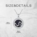 wholesale 925 Sterling Silver Leo Zodiac Sign Constellation Pendant Necklace with Cubic Zirconia and Druzy Stone for Women & Men-0-4