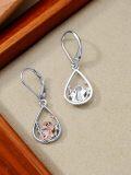 wholesale 925 Sterling Silver Teardrop Owl Dangle Earrings Adorable Bird Jewelry for Girls and Women-0-4