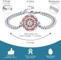 wholesale 925 Sterling Silver Compass Charm Bracelet with Chain - Adjustable Size s for Women-0-12