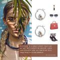 wholesale 925 Sterling Silver Girl With Dog Hoop Earrings-0-3