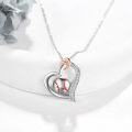 wholesale 925 Sterling Silver Baseball Love Sport Ball Pendant Necklace for Women-0-3