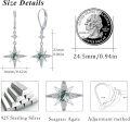 wholesale 925 Sterling Silver Green Starburst Moonstone Leverback Earrings-0-4