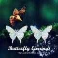 wholesale 925 Sterling Silver White Fire Opal Butterfly Stud Earrings for Sensitive Ears-0-4