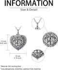 wholesale TOUPOP Heart Urn Necklaces For Ashes 925 Sterling Silver Ash Necklace Sisters Necklace Always In My Heart Cremation Jewelry For Ashes Ash Pendants Cremation Jewelry Gift For Mom Grandma Women Her -0-3