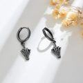 wholesale Black  Skeleton Hand Dangle Earrings for Women Men Gothic  4cm Long-0-4